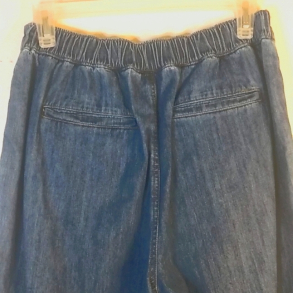 LC Lauren Conrad Jeans Wide Leg Crop Denim Pants Button Front High Rise … - Picture 8 of 11